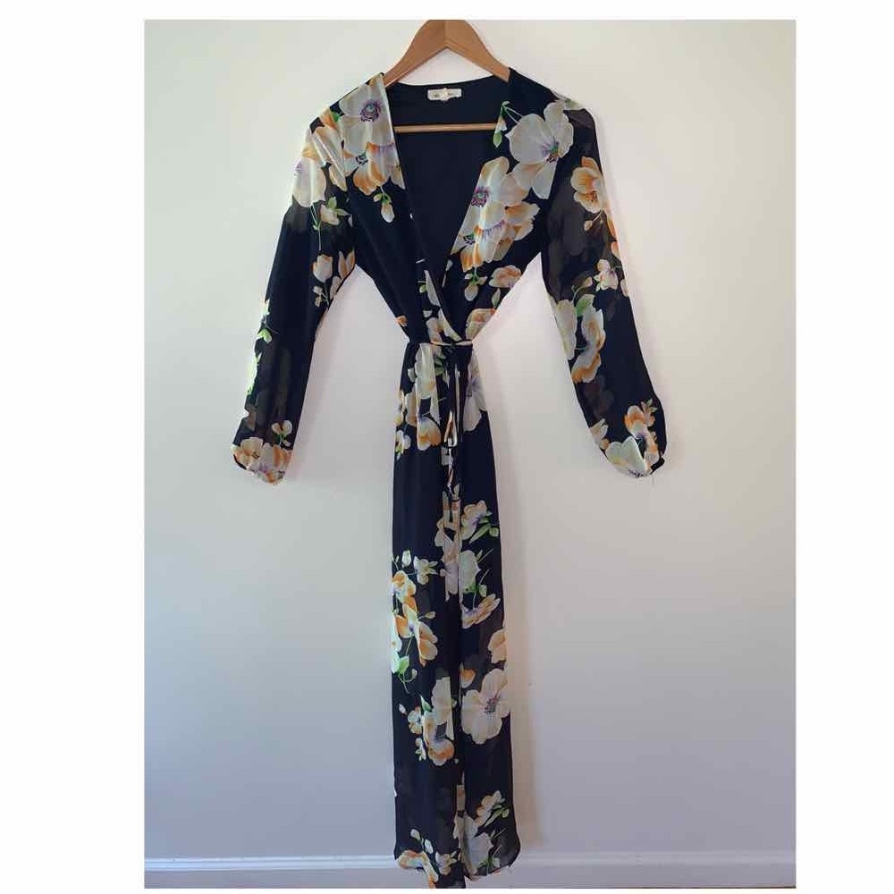 Floral Maxi Dress with Sleeves